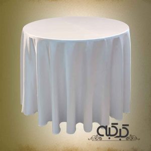اجاره میز گرد با رومیزی سفید - کرایه میزگرد - اجاره میز مراسم مجالس شام